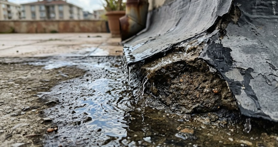 Teras Su Yalıtımında Sızıntının Kaynağını Doğru Bulmak 1 teras balkon su yalıtımı, balkon su sızdırıyor, teras gideri, seramik altı su yalıtımı teras su yalıtımı
